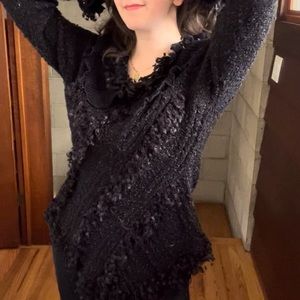 Fuzzy asymmetrical sweater | fairycore 00s vibe